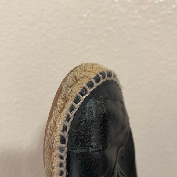 Chanel CC Black Lambskin Leather Espadrilles - Picture 15 of 16